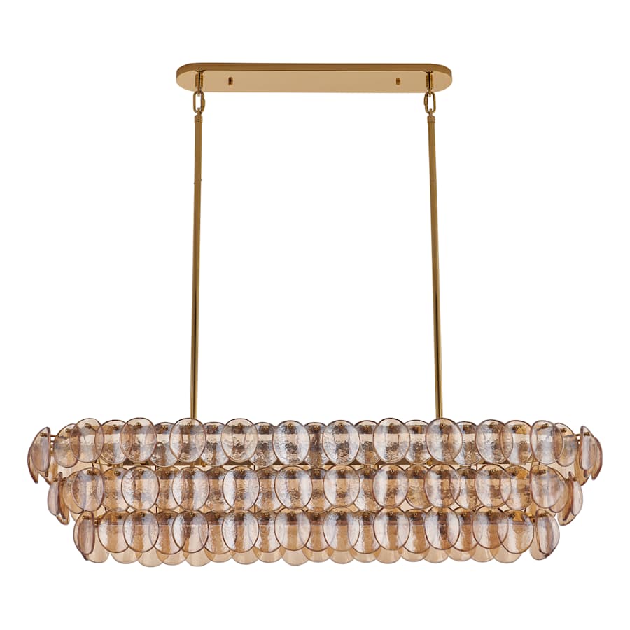 Kalco Uroko 9 Light 16" Wide Linear Chandelier