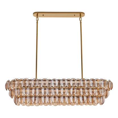 Kalco Uroko 9 Light 16" Wide Linear Chandelier