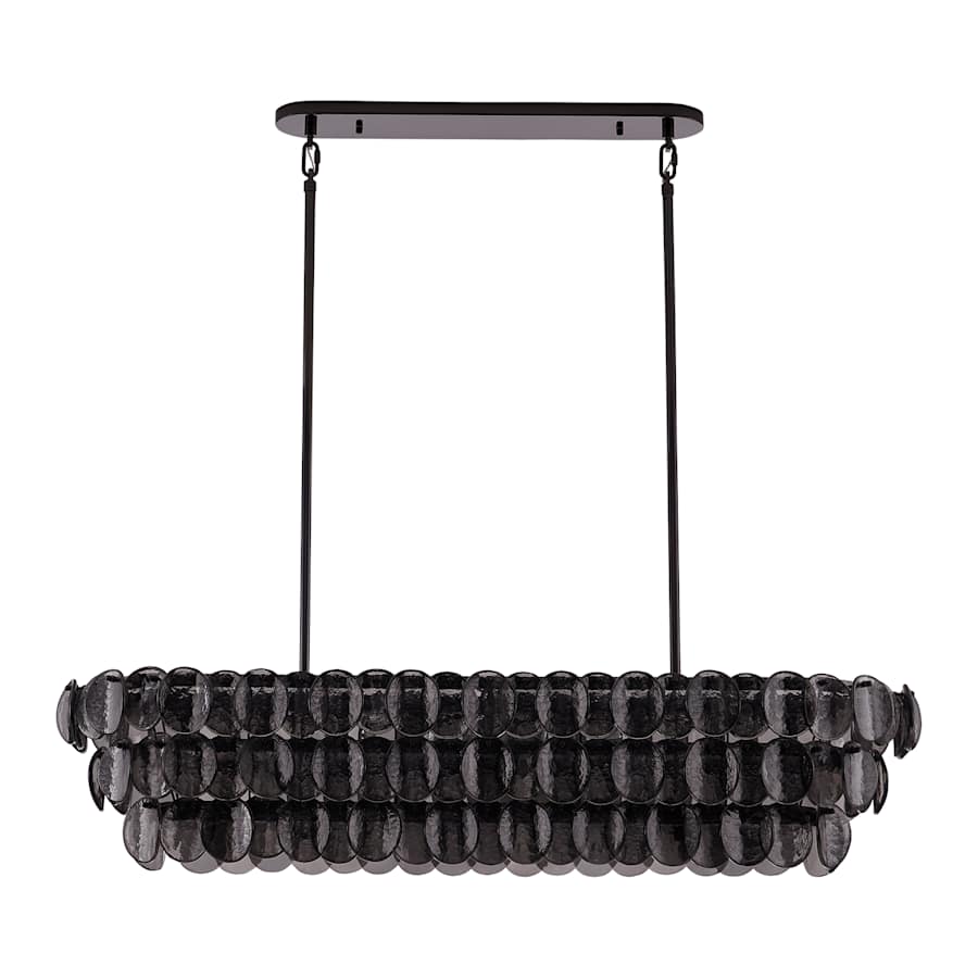 Kalco Uroko 9 Light 16" Wide Linear Chandelier