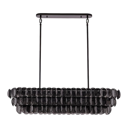Kalco Uroko 9 Light 16" Wide Linear Chandelier