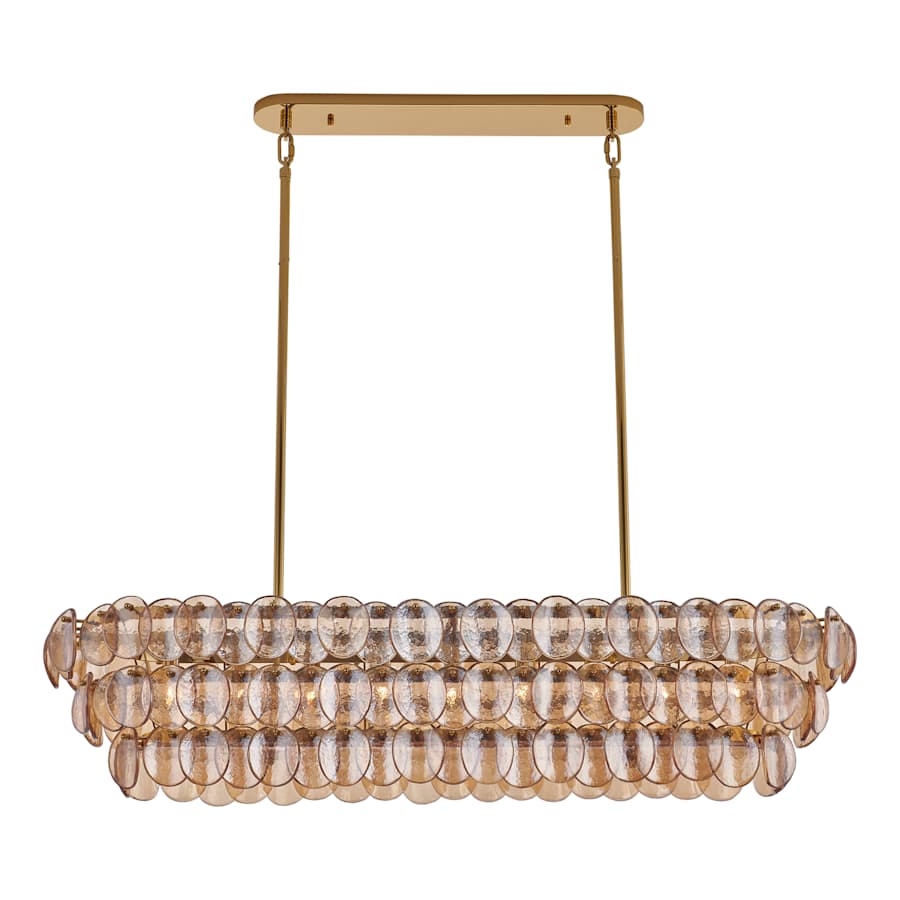 Kalco Uroko 9 Light 16" Wide Linear Chandelier
