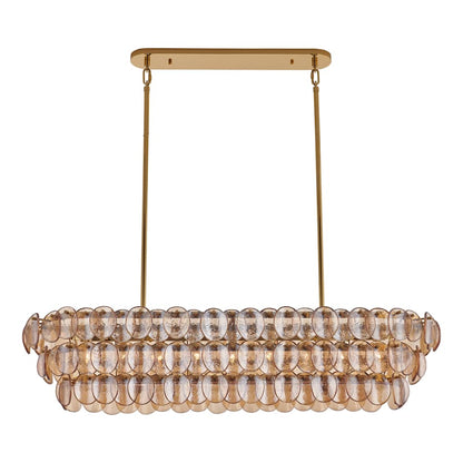Kalco Uroko 9 Light 16" Wide Linear Chandelier