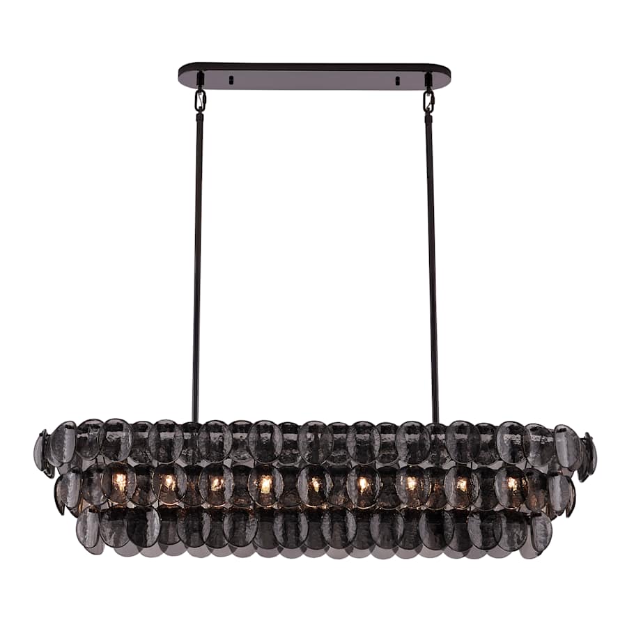 Kalco Uroko 9 Light 16" Wide Linear Chandelier