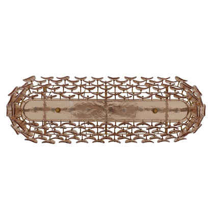 Kalco Uroko 9 Light 16" Wide Linear Chandelier
