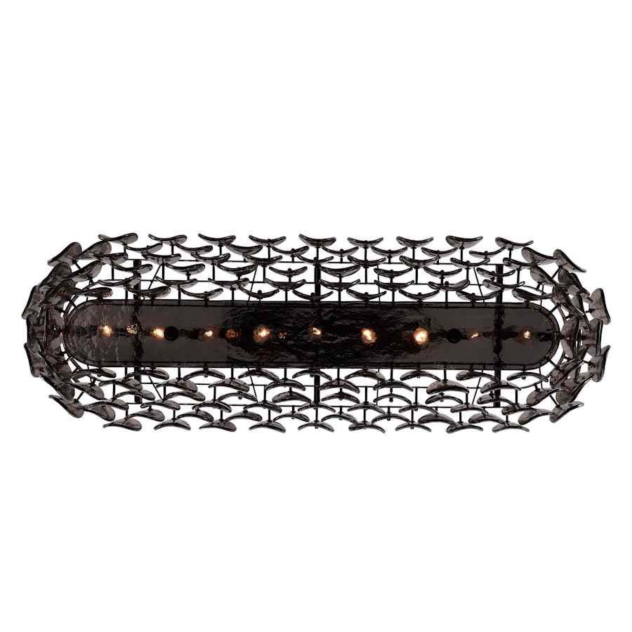 Kalco Uroko 9 Light 16" Wide Linear Chandelier