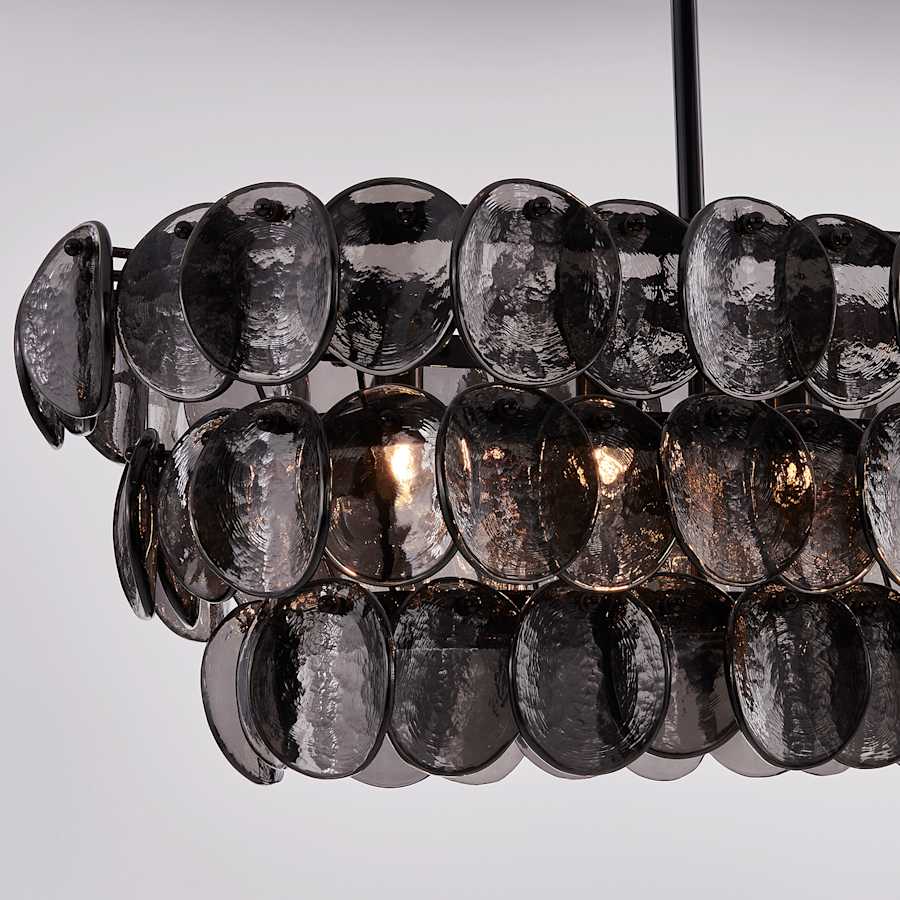 Kalco Uroko 9 Light 16" Wide Linear Chandelier