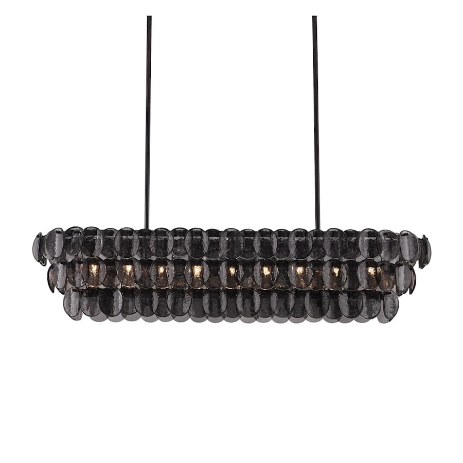 Kalco Uroko 9 Light 16" Wide Linear Chandelier