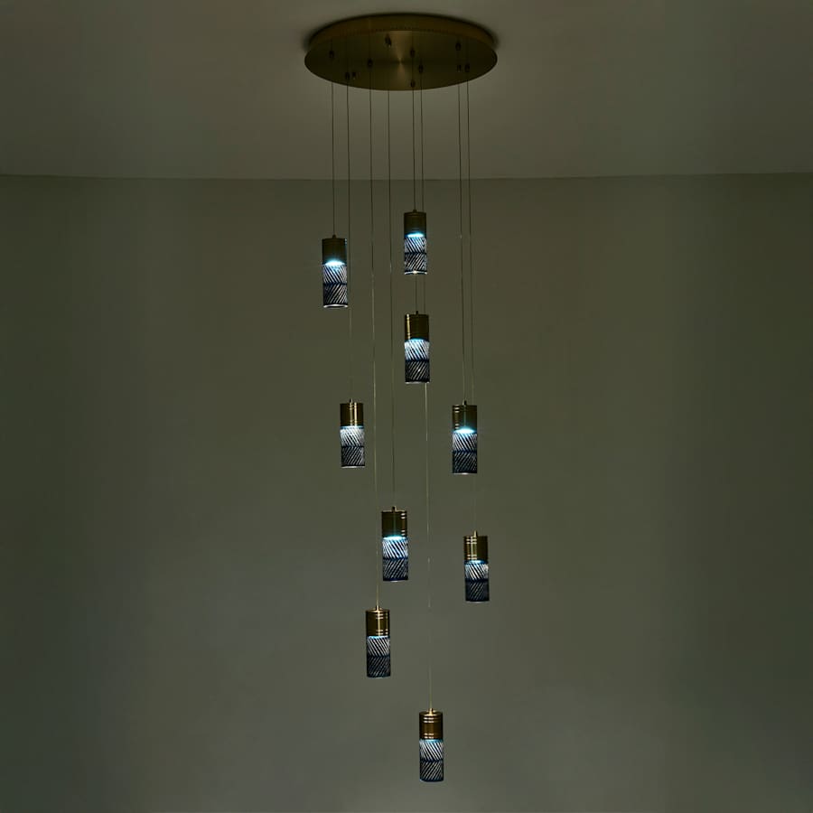 Kalco Kiriko 24" Wide LED Multi Light Pendant