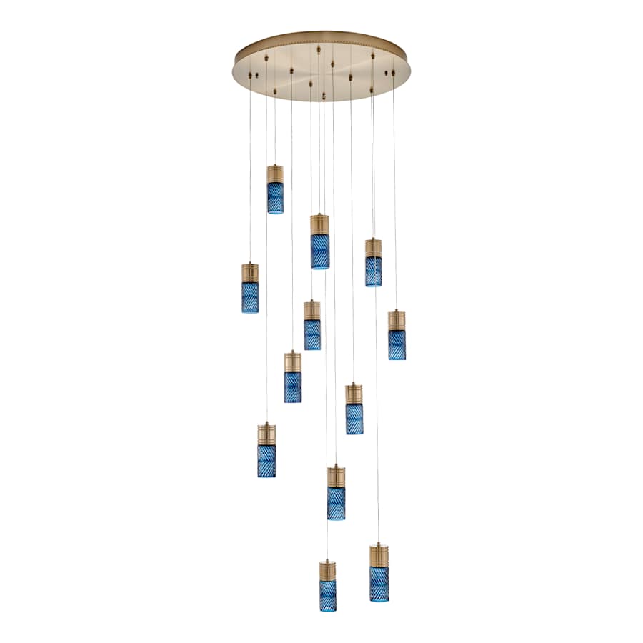 Kalco Kiriko 30" Wide LED Multi Light Pendant