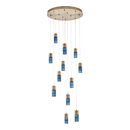 Kalco Kiriko 30" Wide LED Multi Light Pendant