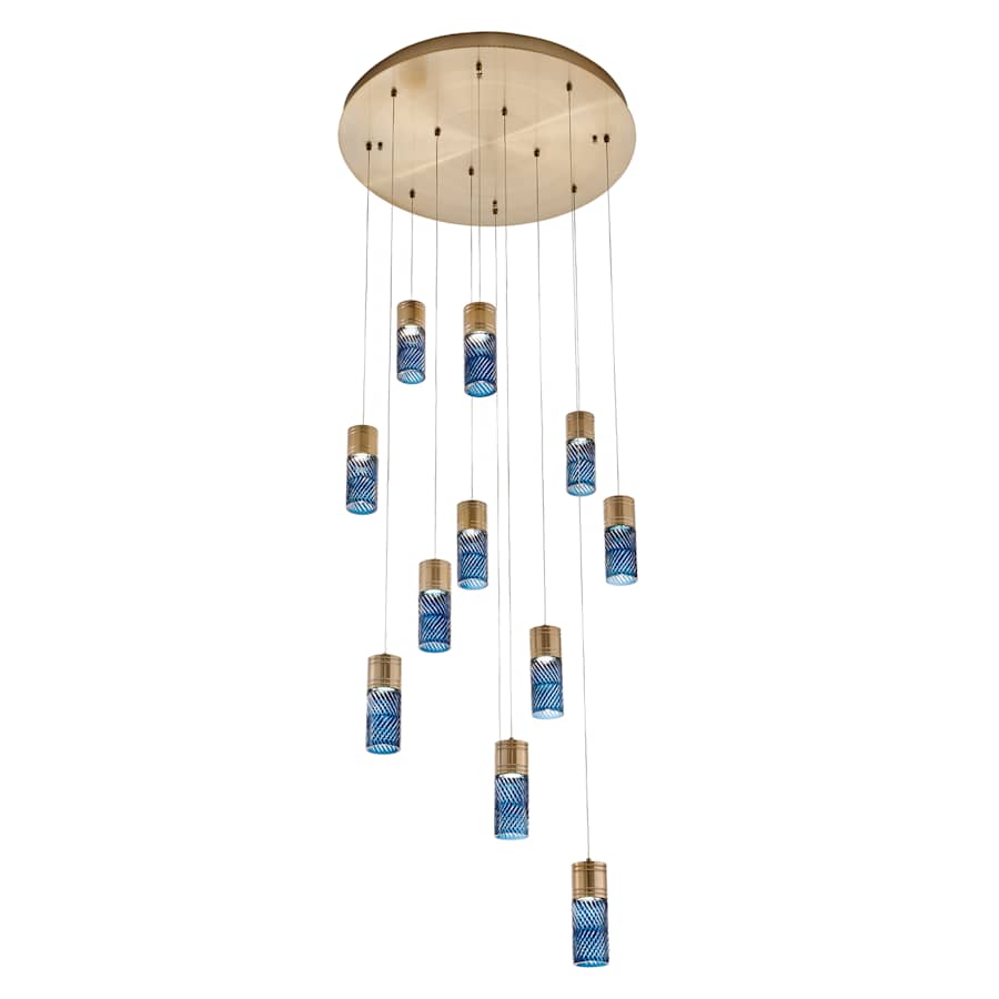 Kalco Kiriko 30" Wide LED Multi Light Pendant