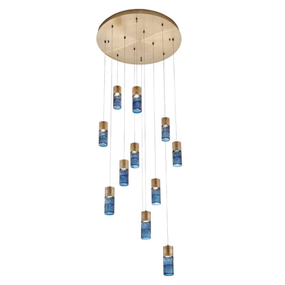 Kalco Kiriko 30" Wide LED Multi Light Pendant