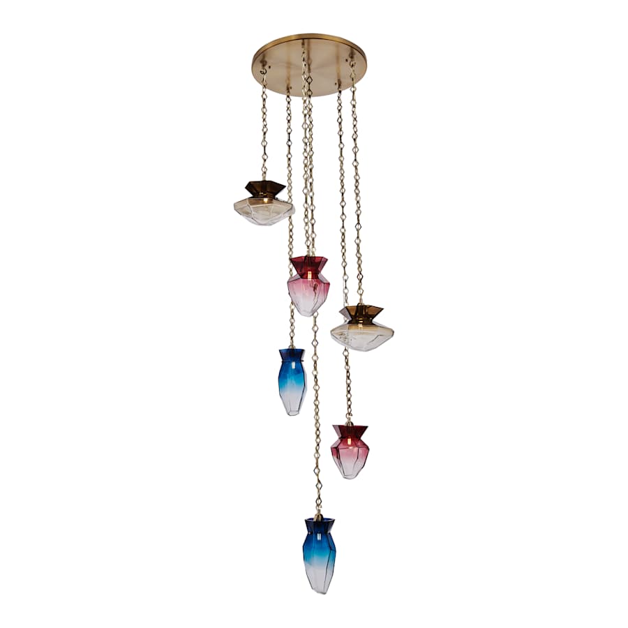 Kalco Bolsa 6 Light 31" Wide Multi Light Pendant