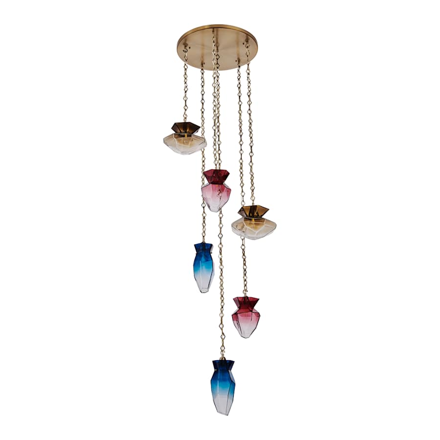 Kalco Bolsa 6 Light 31" Wide Multi Light Pendant