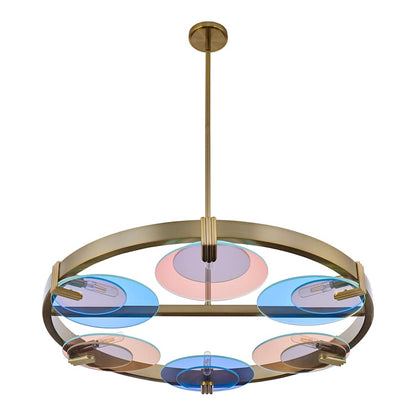 Kalco Optics 6 Light 36" Wide Ring Chandelier