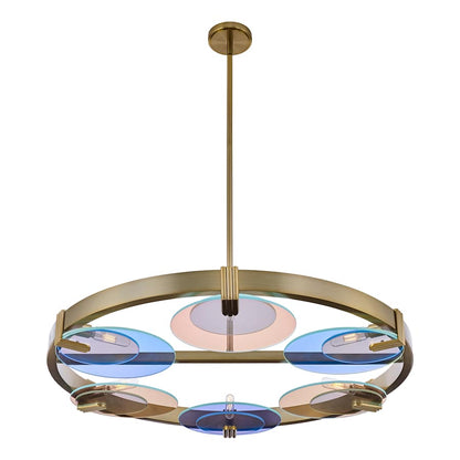 Kalco Optics 6 Light 36" Wide Ring Chandelier