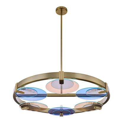 Kalco Optics 6 Light 36" Wide Ring Chandelier
