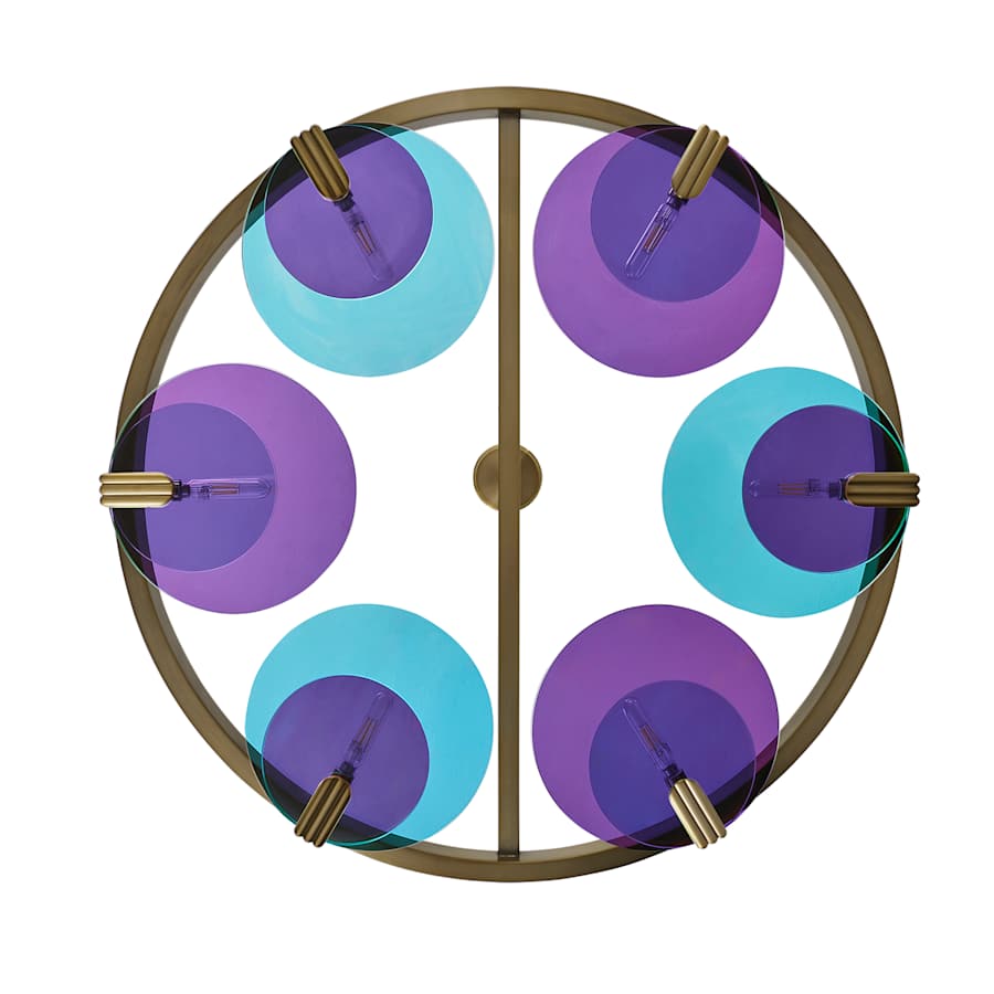 Kalco Optics 6 Light 36" Wide Ring Chandelier