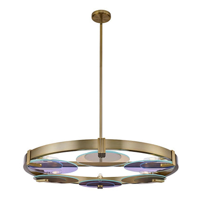 Kalco Optics 6 Light 36" Wide Ring Chandelier