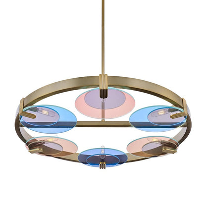 Kalco Optics 6 Light 36" Wide Ring Chandelier