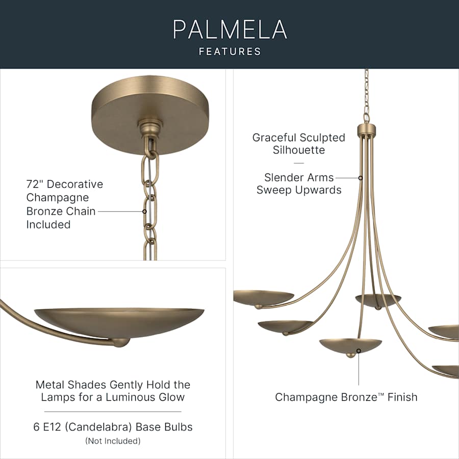 Kichler Palmela 6 Light 46" Wide Chandelier