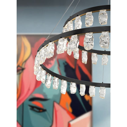 Kovacs Artic Glacier 49" Wide LED Crystal Ring Chandelier