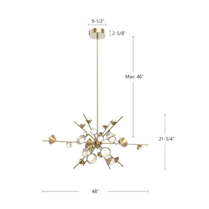 Kuzco Lighting Geode 48" Wide LED Sputnik Chandelier - 120-277V