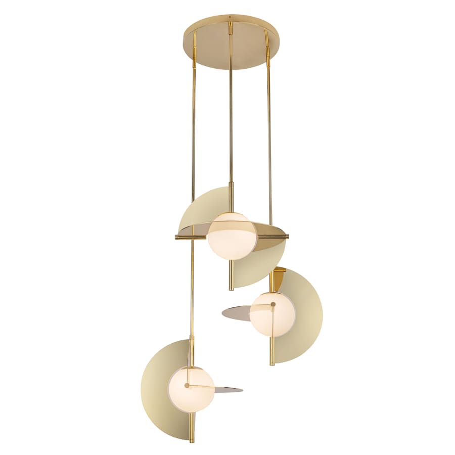 Kuzco Lighting Scorpio 27" Wide LED Abstract Multi Light Pendant with Opal Glass Shades