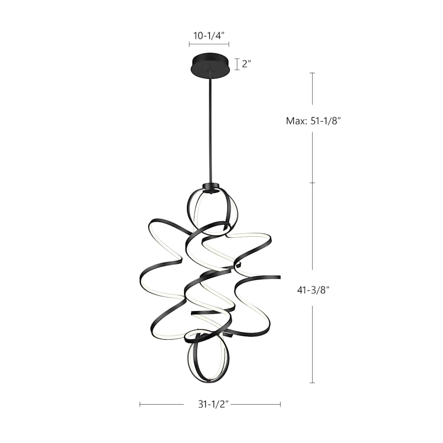 Kuzco Lighting Synergy 32" Wide LED Abstract Chandelier