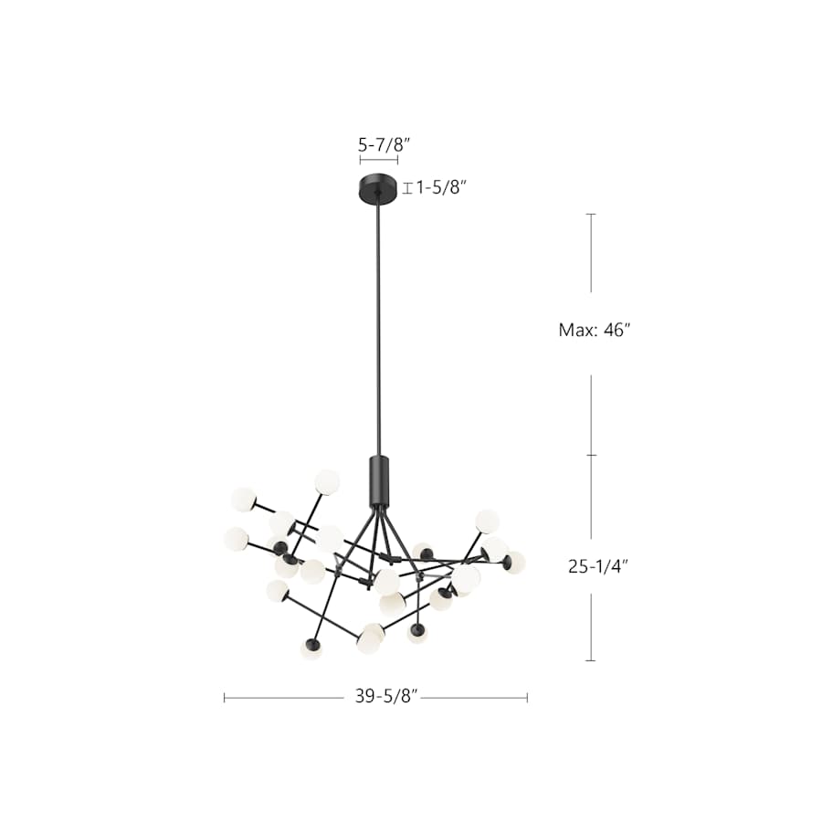 Kuzco Lighting Moto 40" Wide LED Abstract Chandelier