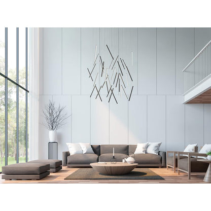Kuzco Lighting Chute 50" Wide 3000K LED Abstract Multi Light Pendant - 120-277V