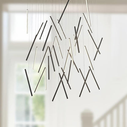 Kuzco Lighting Chute 50" Wide 3000K LED Abstract Multi Light Pendant - 120-277V