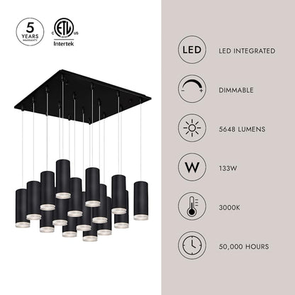 Kuzco Lighting Cameo 20" Wide Lantern Chandelier