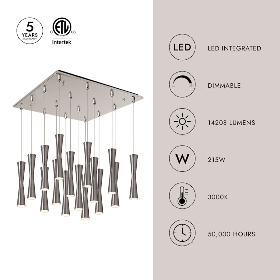 Kuzco Lighting Robson 20" Wide Lantern Chandelier