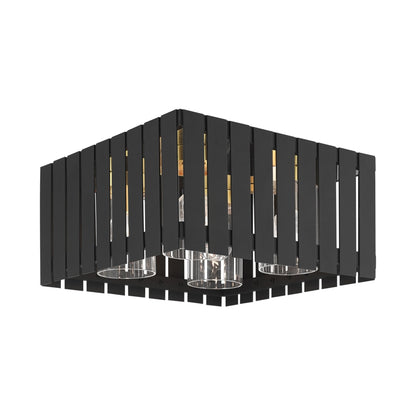 Livex Lighting Greenwich 4 Light 13" Wide Flush Mount Outdoor Ceiling Fixture