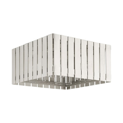 Livex Lighting Greenwich 4 Light 13" Wide Flush Mount Outdoor Ceiling Fixture