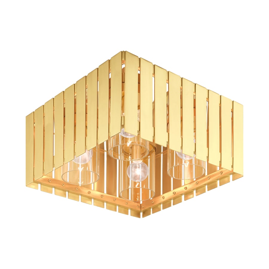 Livex Lighting Greenwich 4 Light 13" Wide Flush Mount Outdoor Ceiling Fixture