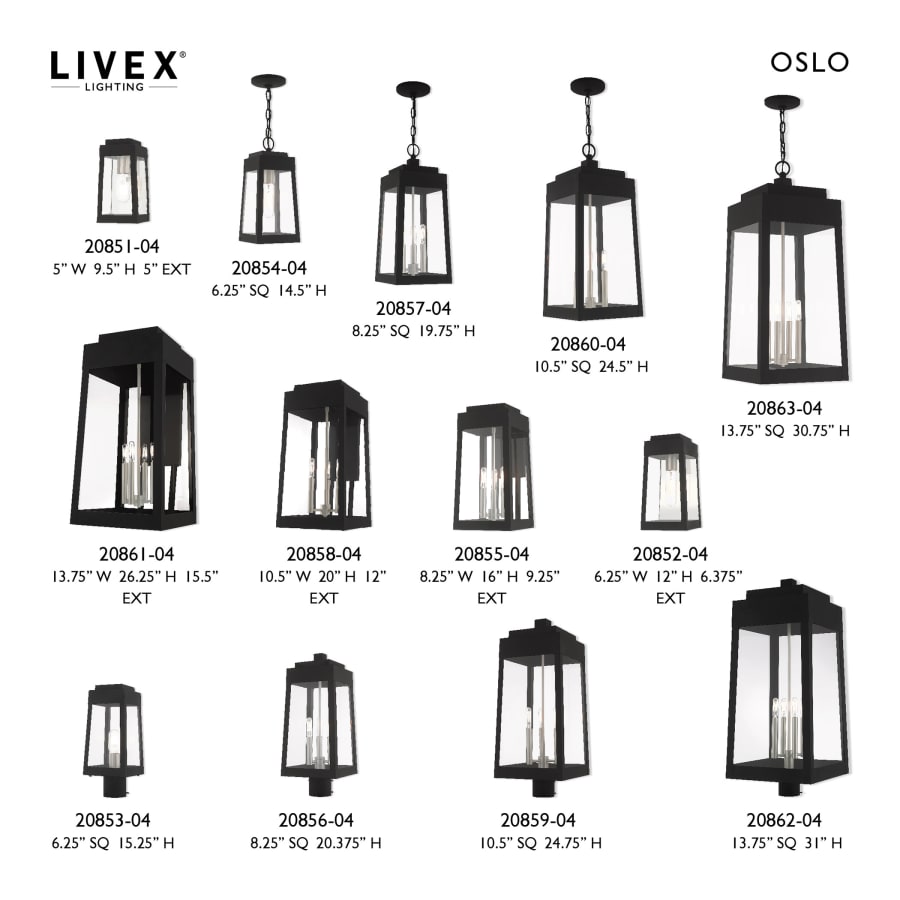 Livex Lighting Oslo 4 Light 26" Tall Outdoor Wall Sconce