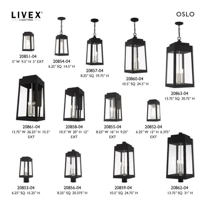 Livex Lighting Oslo 4 Light 26" Tall Outdoor Wall Sconce