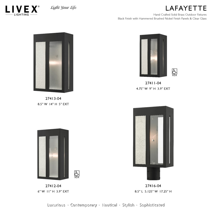 Livex Lighting Lafayette 14" Tall Outdoor Wall Sconce