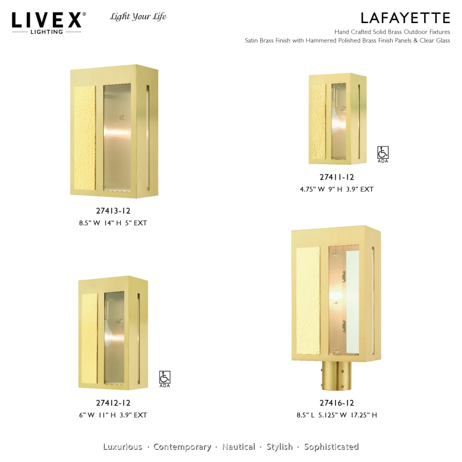 Livex Lighting Lafayette 14" Tall Outdoor Wall Sconce