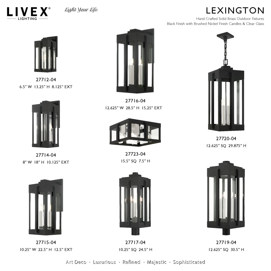 Livex Lighting Lexington 4 Light 13" Wide Outdoor Pendant