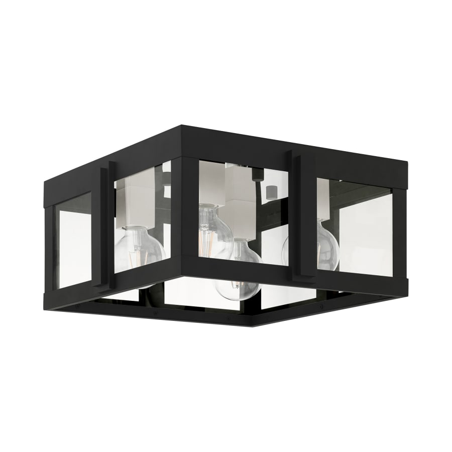 Livex Lighting Lexington 4 Light 16" Wide Outdoor Flush Mount Square Ceiling Fixture