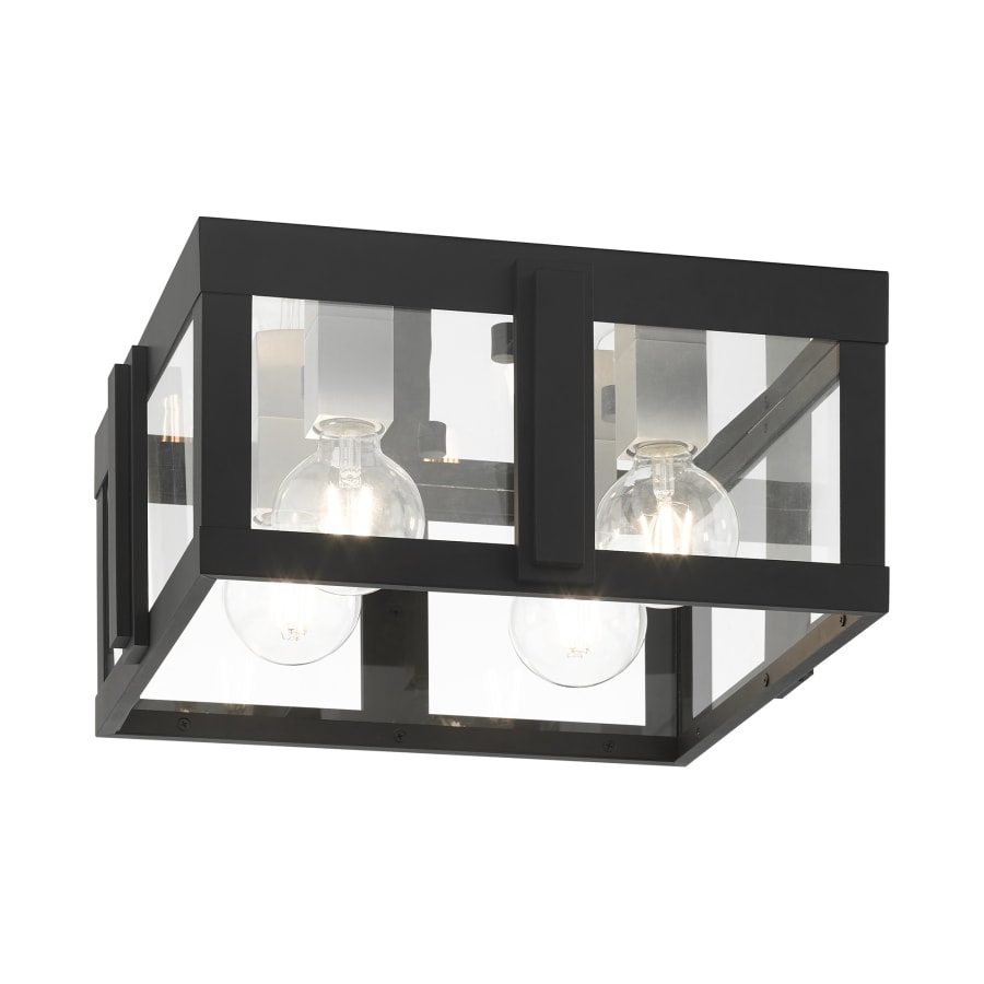 Livex Lighting Lexington 4 Light 16" Wide Outdoor Flush Mount Square Ceiling Fixture