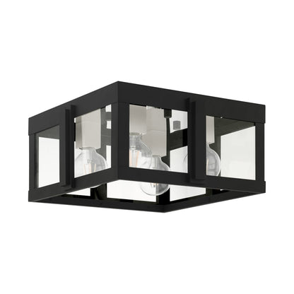 Livex Lighting Lexington 4 Light 16" Wide Outdoor Flush Mount Square Ceiling Fixture