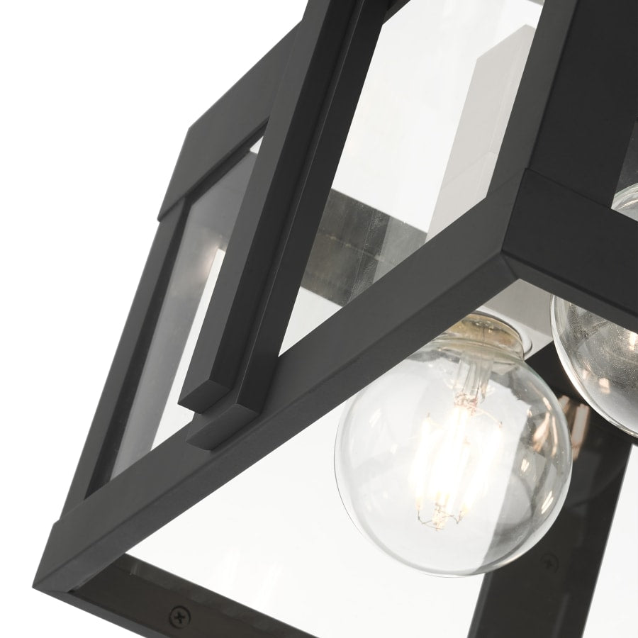 Livex Lighting Lexington 4 Light 16" Wide Outdoor Flush Mount Square Ceiling Fixture