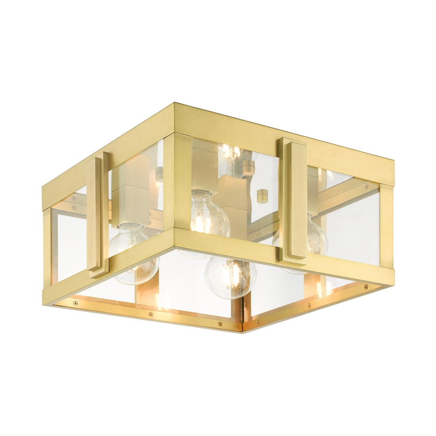 Livex Lighting Lexington 4 Light 16" Wide Outdoor Flush Mount Square Ceiling Fixture