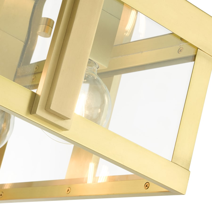 Livex Lighting Lexington 4 Light 16" Wide Outdoor Flush Mount Square Ceiling Fixture