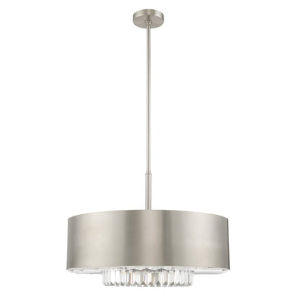 Livex Lighting Madison 6 Light 24" Wide Crystal Drum Chandelier