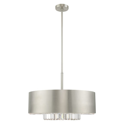 Livex Lighting Madison 6 Light 24" Wide Crystal Drum Chandelier